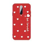 For OnePlus 8 Small Smiley Heart Pattern Shockproof TPU Case(Red)