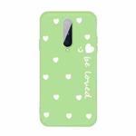 For OnePlus 8 Small Smiley Heart Pattern Shockproof TPU Case(Green)