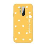 For OnePlus 8 Pro Small Smiley Heart Pattern Shockproof TPU Case(Yellow)