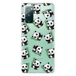 For Samsung Galaxy S20 FE Shockproof Painted Transparent TPU Protective Case(Panda)