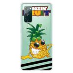 For Samsung Galaxy S20 FE Shockproof Painted Transparent TPU Protective Case(Pineapple)