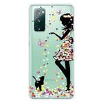 For Samsung Galaxy S20 FE Shockproof Painted Transparent TPU Protective Case(Girl)