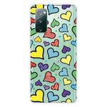 For Samsung Galaxy S20 FE Shockproof Painted Transparent TPU Protective Case(Loves)