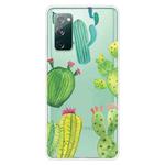 For Samsung Galaxy S20 FE Shockproof Painted Transparent TPU Protective Case(Cactus)