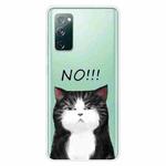 For Samsung Galaxy S20 FE Shockproof Painted Transparent TPU Protective Case(NO Cat)