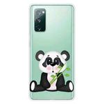 For Samsung Galaxy S20 FE Shockproof Painted Transparent TPU Protective Case(Bamboo Panda)