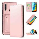 For Huawei P30 Lite / Nova 4e Strong Magnetism Liquid Feel Horizontal Flip Leather Case with Holder & Card Slots & Wallet(Rose Gold)
