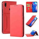 For Huawei P Smart Z / Y9 Prime (2019) Strong Magnetism Liquid Feel Horizontal Flip Leather Case with Holder & Card Slots & Wallet(Red)