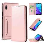 For Huawei Honor 8S / Y5 (2019) Strong Magnetism Liquid Feel Horizontal Flip Leather Case with Holder & Card Slots & Wallet(Rose Gold)
