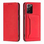 For Samsung Galaxy S20 FE 5G / S20 Fan Edition / S20 Lite Strong Magnetism Liquid Feel Horizontal Flip Leather Case with Holder & Card Slots & Wallet(Red)