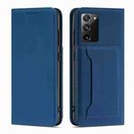 For Samsung Galaxy S20 FE 5G / S20 Fan Edition / S20 Lite Strong Magnetism Liquid Feel Horizontal Flip Leather Case with Holder & Card Slots & Wallet(Blue)