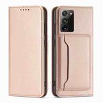 For Samsung Galaxy S20 FE 5G / S20 Fan Edition / S20 Lite Strong Magnetism Liquid Feel Horizontal Flip Leather Case with Holder & Card Slots & Wallet(Rose Gold)