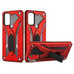 For OPPO Realme 7 Pro Shockproof TPU + PC Protective Case with Holder(Red)