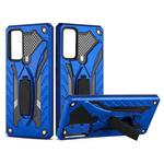For Samsung Galaxy S20 FE Shockproof TPU + PC Protective Case with Holder(Blue)