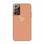 For Samsung Galaxy Note20 Ultra Three Dots Love-heart Pattern Frosted TPU Protective Case(Orange)