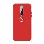 For OnePlus 8 Three Dots Love-heart Pattern Frosted TPU Protective Case(Red)