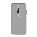 For OnePlus 8 Three Dots Love-heart Pattern Frosted TPU Protective Case(Grey)