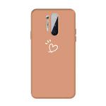 For OnePlus 8 Pro Three Dots Love-heart Pattern Frosted TPU Protective Case(Orange)