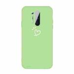 For OnePlus 8 Pro Three Dots Love-heart Pattern Frosted TPU Protective Case(Green)