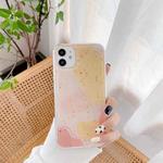 For iPhone 11 Gold Foil Style Dropping Glue TPU Protective Case (Stone)