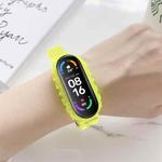 For Xiaomi Mi Band 5 / 4 Universal Silicone Transparent Watch Band(Yellow)