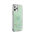 Stars Pattern Dropping Glue TPU Shockproof Protective Case For iPhone 12 mini(Green)