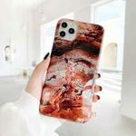 Marble Abstract Full Cover IMD TPU Shockproof Protective Phone Case For iPhone 11 Pro Max(Orange)