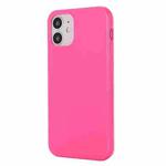 For iPhone 12 mini Solid Color TPU Protective Case (Rose Red)