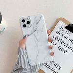 For iPhone 12 mini Marble Pattern TPU Protective Case (White)