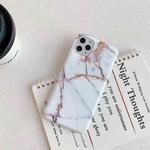 For iPhone 12 Pro Max Marble Pattern TPU Protective Case(White Khaki)