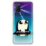 For OPPO A52 / A72 / A92 Colored Drawing Clear TPU Cover Protective Cases(Penguin)