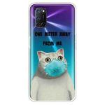 For OPPO A52 / A72 / A92 Colored Drawing Clear TPU Cover Protective Cases(Mask Cat)