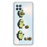 For OPPO F17 / A73 (2020) / Reno4 F Colored Drawing Clear TPU Cover Protective Cases(Avocado)
