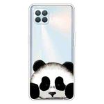 For OPPO F17 / A73 (2020) / Reno4 F Colored Drawing Clear TPU Cover Protective Cases(Hug Face Bear)