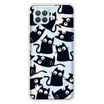 For OPPO F17 Pro / A93 / Reno4 Lite Colored Drawing Clear TPU Cover Protective Cases(Funny Cat)