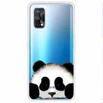 For OPPO Realme 7 Pro Colored Drawing Clear TPU Cover Protective Cases(Hug Face Bear)