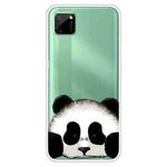 For OPPO Realme C11 Colored Drawing Clear TPU Cover Protective Cases(Hug Face Bear)