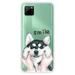 For OPPO Realme C11 Colored Drawing Clear TPU Cover Protective Cases(Pinch Face Dog)