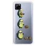 For OPPO Realme C12 Colored Drawing Clear TPU Cover Protective Cases(Avocado)