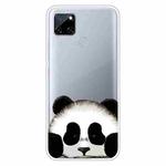 For OPPO Realme C12 Colored Drawing Clear TPU Cover Protective Cases(Hug Face Bear)