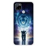 For OPPO Realme C12 Colored Drawing Clear TPU Cover Protective Cases(The Lion King)