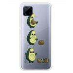 For OPPO Realme C15 Colored Drawing Clear TPU Cover Protective Cases(Avocado)