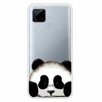 For OPPO Realme C15 Colored Drawing Clear TPU Cover Protective Cases(Hug Face Bear)