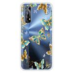 For OPPO Realme 7 Colored Drawing Clear TPU Cover Protective Cases(Dorking Butterfly)
