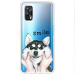 For OPPO Realme X7 Colored Drawing Clear TPU Cover Protective Cases(Pinch Face Dog)