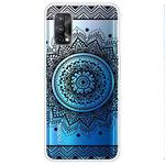 For OPPO Realme X7 Pro Colored Drawing Clear TPU Cover Protective Cases(Mandala)
