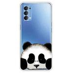 For OPPO Reno4 Colored Drawing Clear TPU Cover Protective Cases(Hug Face Bear)