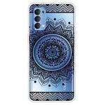 For OPPO Reno4 Colored Drawing Clear TPU Cover Protective Cases(Mandala)