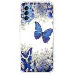 For OPPO Reno4 Colored Drawing Clear TPU Cover Protective Cases(Butterfly)