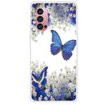 For OPPO Reno4 Pro Colored Drawing Clear TPU Cover Protective Cases(Butterfly)